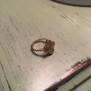 Sparkly Quatrefoil / Clover Ring